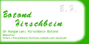 botond hirschbein business card